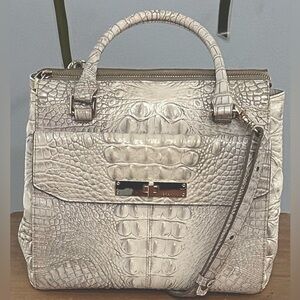 Elegant Crocodile-Embossed Handbag from Brahmin